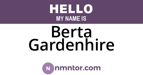 Berta Gardenhire