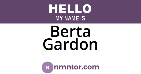 Berta Gardon
