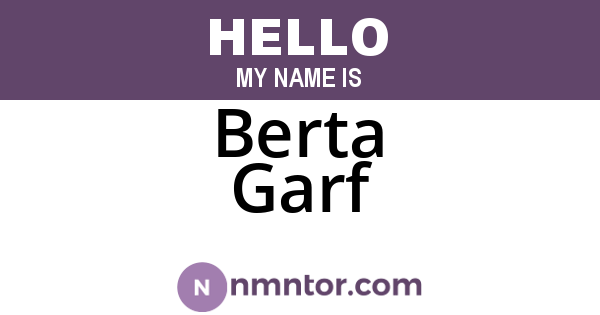 Berta Garf