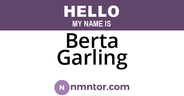 Berta Garling