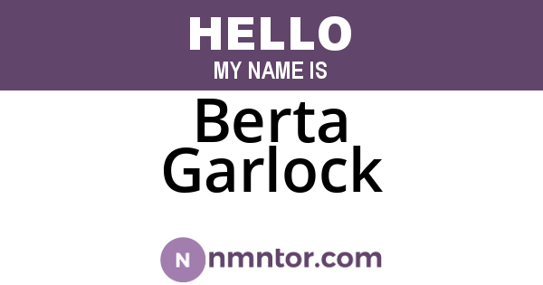 Berta Garlock