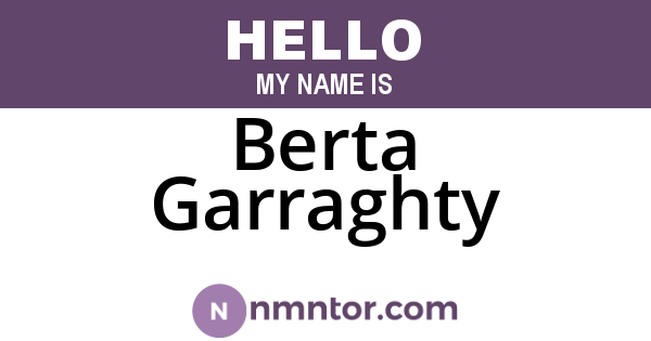 Berta Garraghty