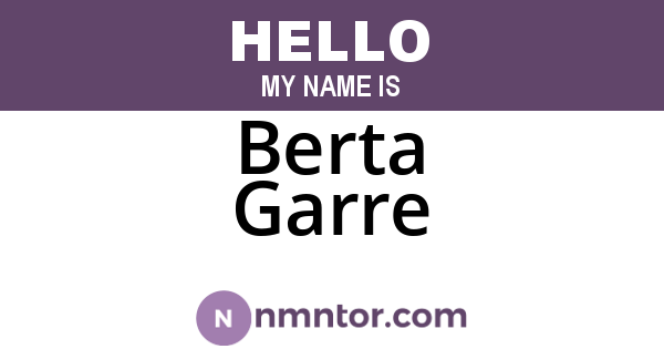 Berta Garre