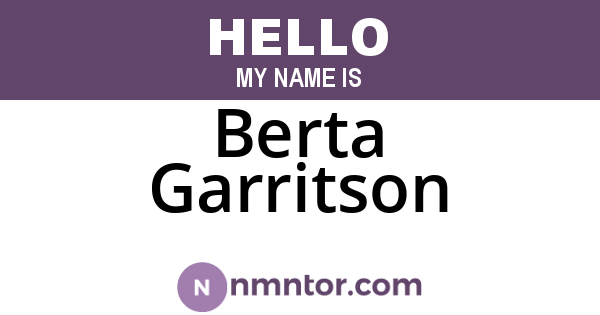 Berta Garritson