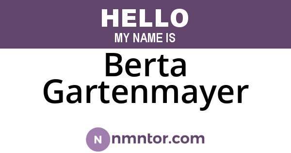 Berta Gartenmayer
