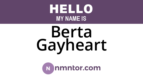 Berta Gayheart