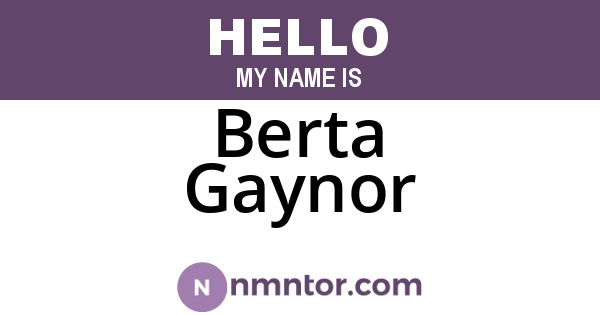 Berta Gaynor