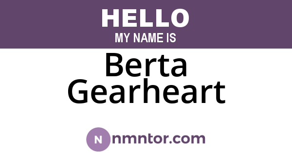 Berta Gearheart
