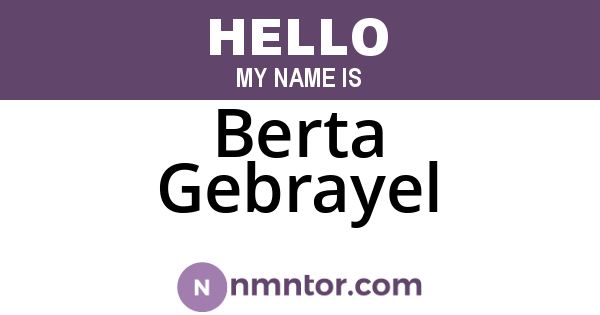 Berta Gebrayel