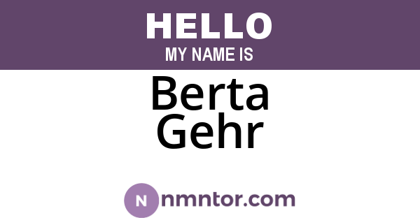 Berta Gehr