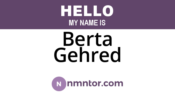 Berta Gehred