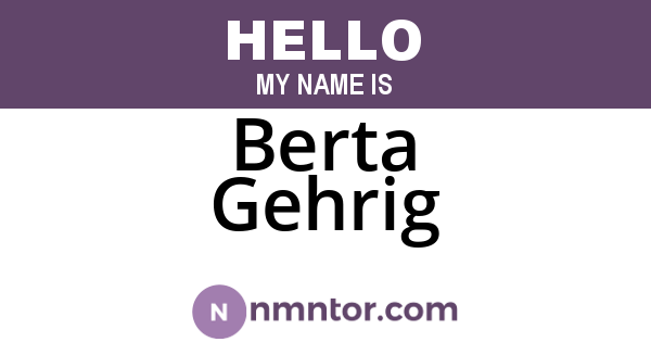 Berta Gehrig