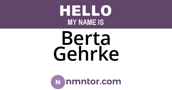 Berta Gehrke