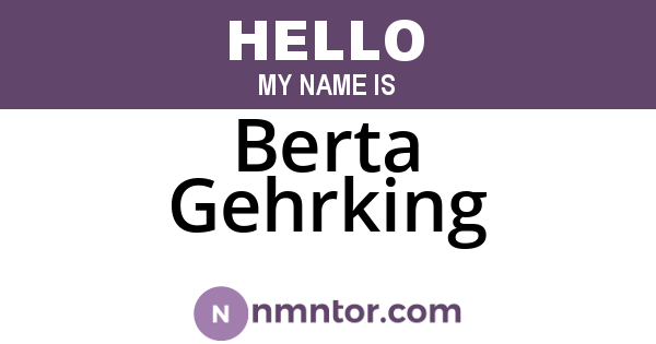 Berta Gehrking