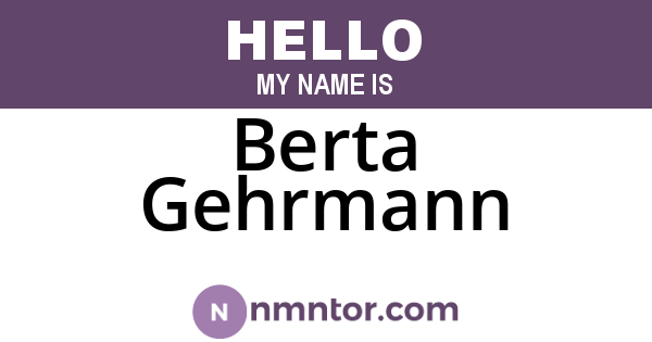 Berta Gehrmann