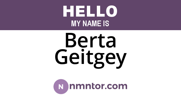 Berta Geitgey
