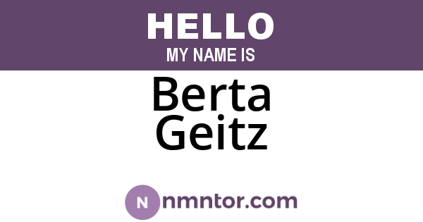 Berta Geitz