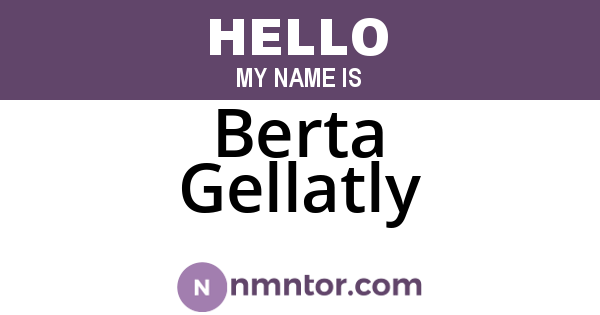 Berta Gellatly