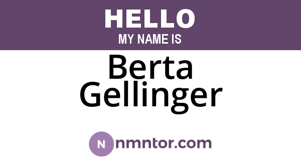 Berta Gellinger