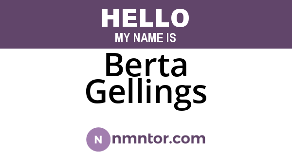 Berta Gellings