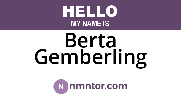 Berta Gemberling