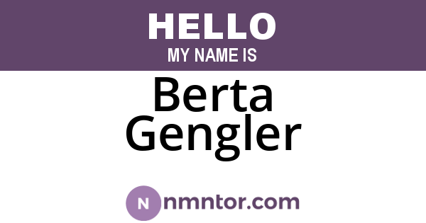 Berta Gengler