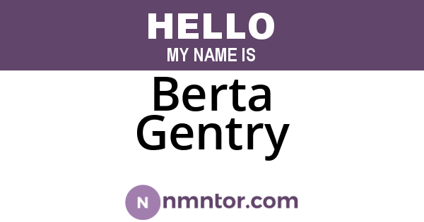 Berta Gentry