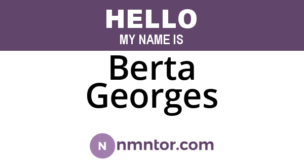 Berta Georges
