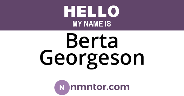 Berta Georgeson