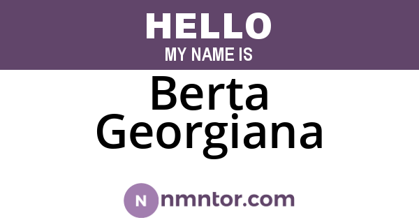 Berta Georgiana