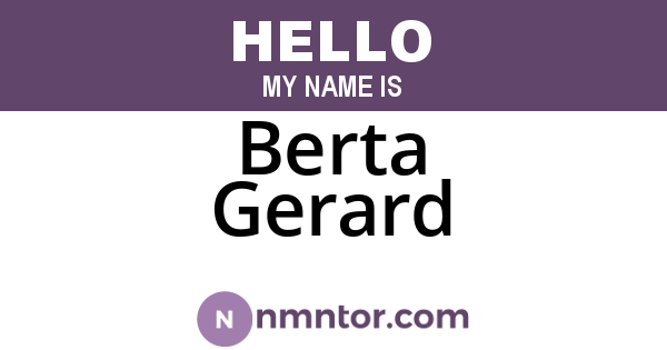 Berta Gerard
