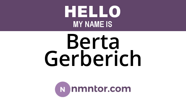 Berta Gerberich