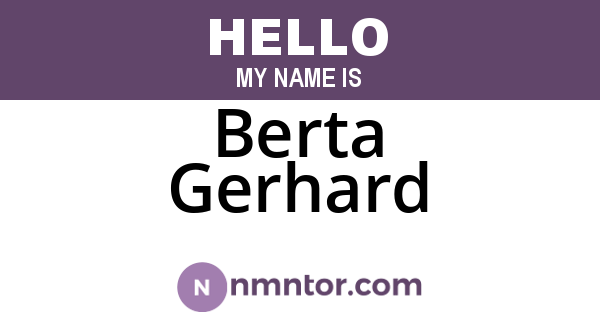 Berta Gerhard