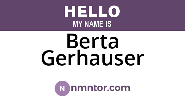 Berta Gerhauser