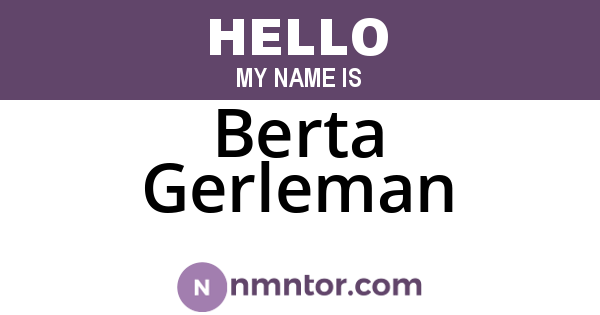 Berta Gerleman