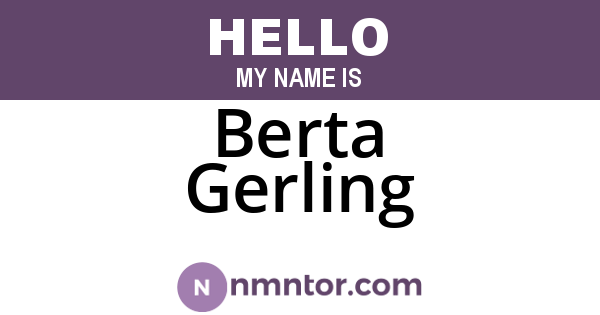 Berta Gerling