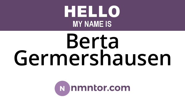 Berta Germershausen