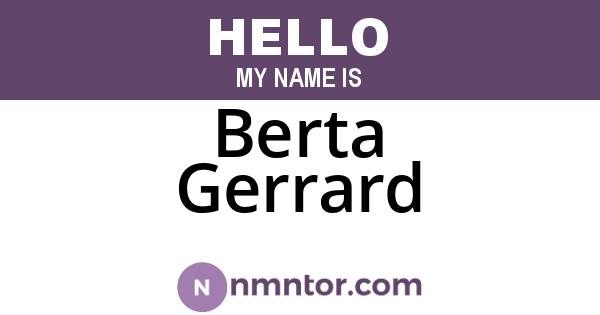 Berta Gerrard