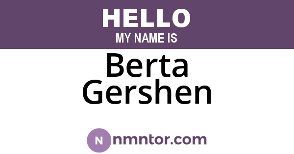 Berta Gershen