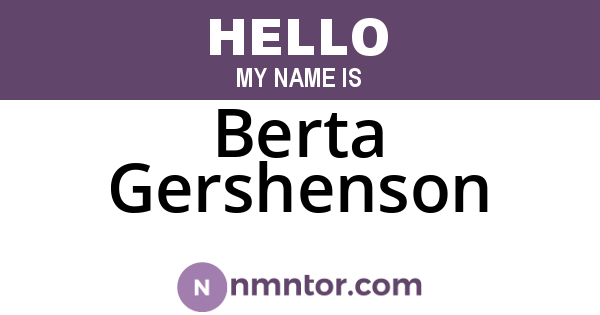 Berta Gershenson
