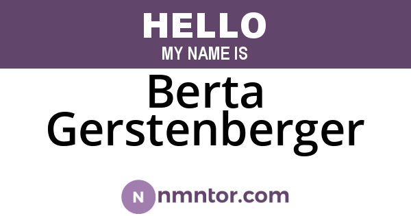 Berta Gerstenberger