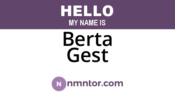Berta Gest
