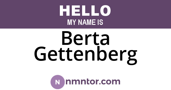 Berta Gettenberg