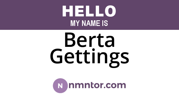 Berta Gettings