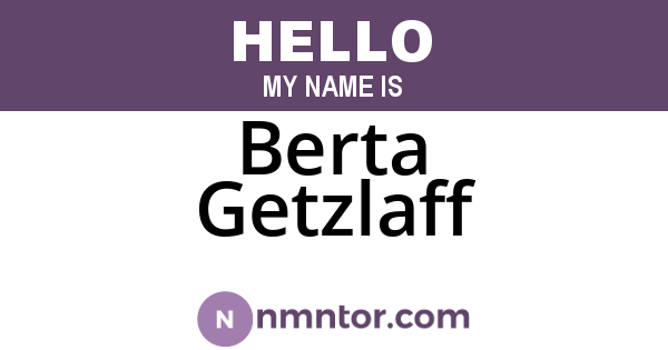 Berta Getzlaff