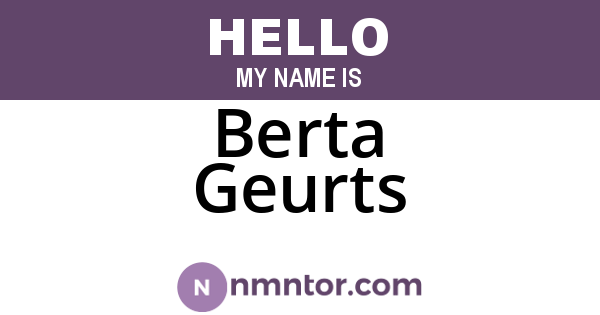 Berta Geurts
