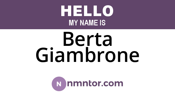 Berta Giambrone