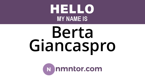 Berta Giancaspro