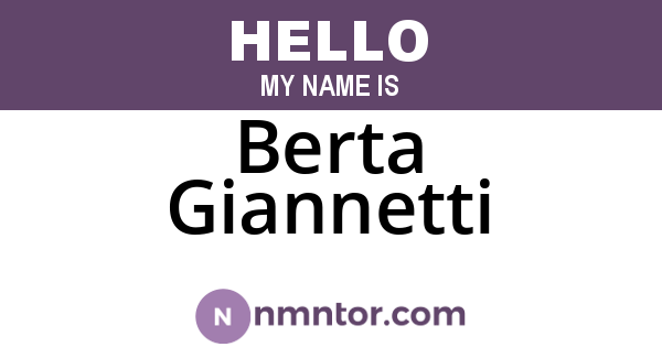 Berta Giannetti