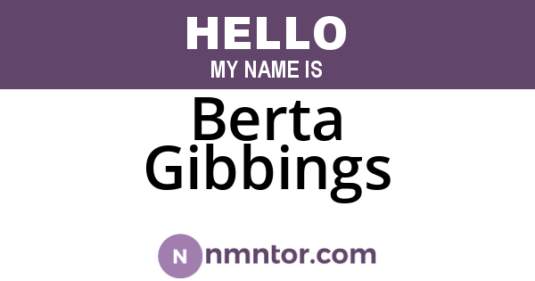 Berta Gibbings